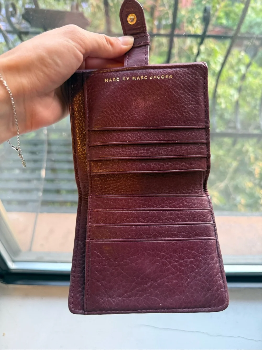 Marc by Marc Jacobs Burgundy Leather Wallet